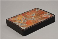 藏品(刻繪花果紋硯臺盒(盒蓋))的圖片